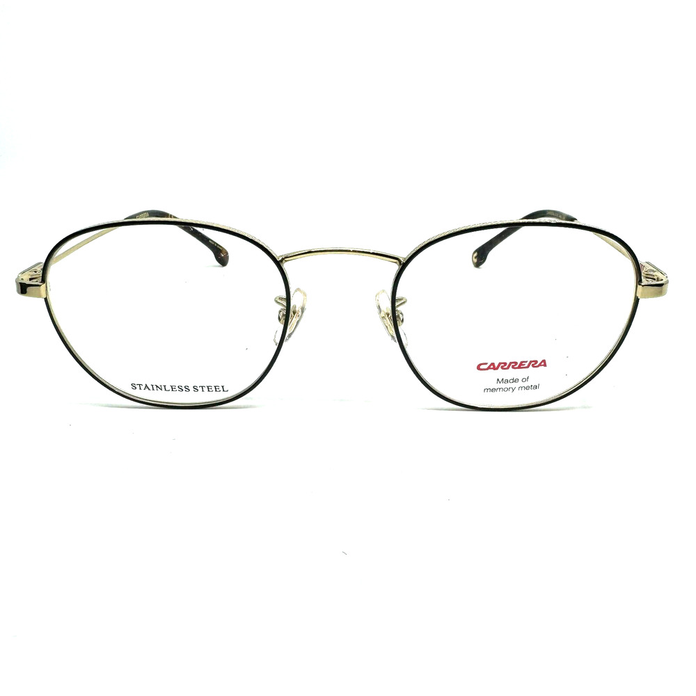 Carrera 217/G 0RHL Gold Black Eyeglasses Frames Round Full Rim H10515